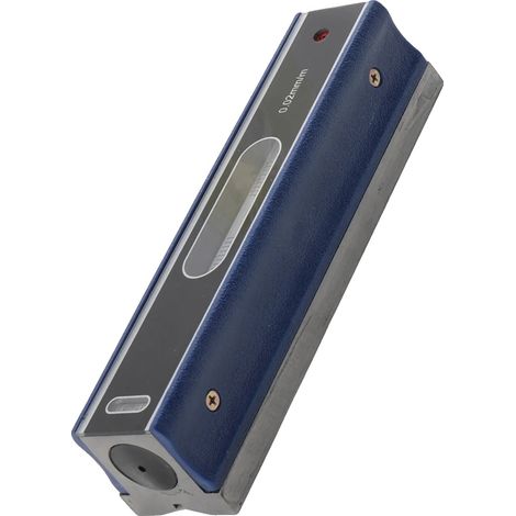 Livella meccanica a barra, lunga 200 mm, precisione 0,02 mm, in acciaio al tungsteno, con custodia in legno inclusa, peso 1,8 kg. (1/5)