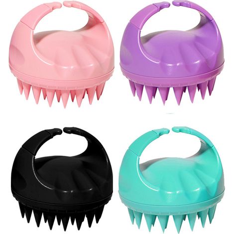 Brosse à shampoing en silicone pour nettoyer, revitaliser et masser le cuir chevelu masseur multi-usages pour adultes et animaux de compagnie. (1/5)