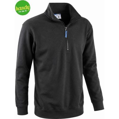 Felpa Mezza Zip Sottozero Smash Nero Taglia XXL