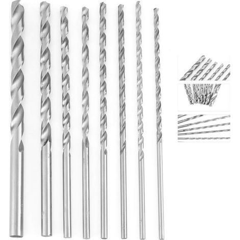 Forets Hélicoïdaux, 8Pcs HSS Micro Drill Forets Bits Métrique Outils De Forage Foret 4-10mm en Acier Rapide 4mm, 4.2mm, 4.5mm, 5mm, 5.2mm, 6mm, 8mm, 10mm Drill Set (1/5)