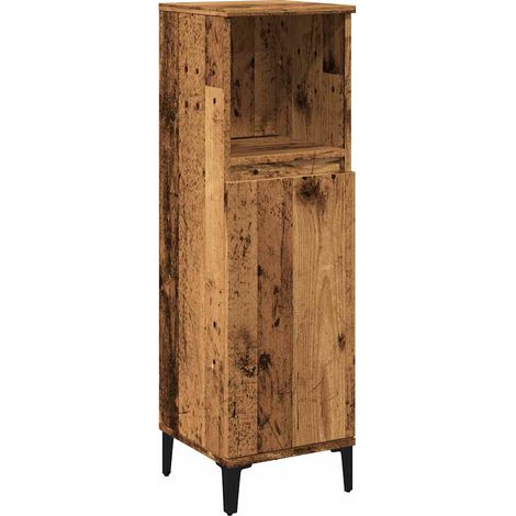 Maison Exclusive - Armadietto da Bagno Legno Antico 30x30x100 cm in Truciolato