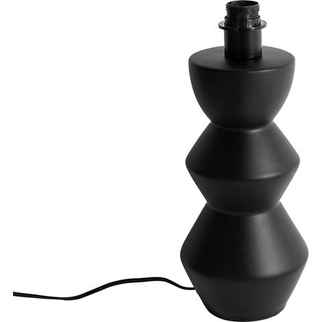 Design-Tischlampe aus schwarzer Keramik 16 cm ohne Schirm – Alisia