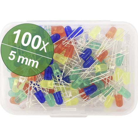 Quadrios Assortimento LED Colorato 5 mm 20 mA, 30 mA 2 V, 3 V (1/3)
