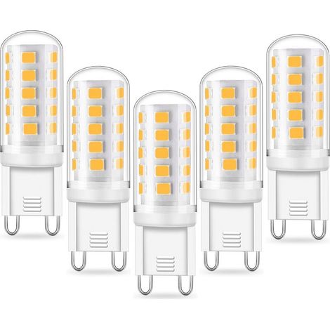 Ulisem TTIO Ampoule G9 LED - 5W Equivalent 33W 40W G9 Halogène, 420LM, Mini Lampe, Blanc Froid 6000K, Sans Scintillement, AC220-240V, NON-Dimmable, Lot de 5 [Classe énergétique A+] (1/5)
