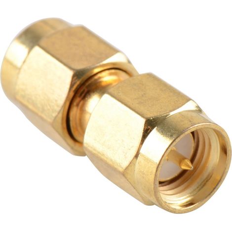 Adaptador de antena cilíndrica dorada SMA-M