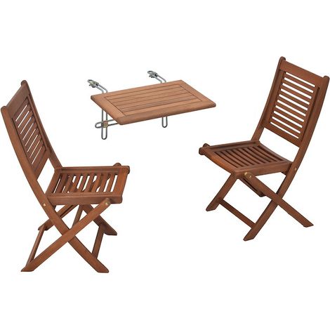 Cordoba Set 3tlg 2 Stühle Balkonhängetisch 60x40cm