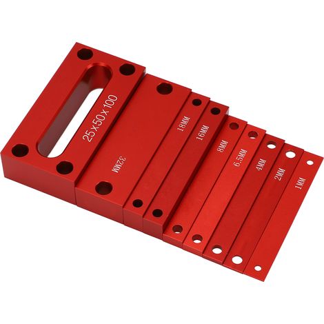 Calage de précision 9 pièces en alliage d'aluminium, barres de réglage pour fraiseuse et scie circulaire à table (1/5)