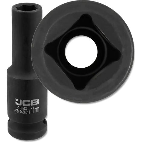 JCB TIEFER SCHLAGSCHLAG-STECKSCHLÜSSEL 1/2" Cr-Mo 6-Kant 11mm STECKSCHLÜSSEL
