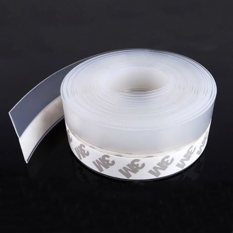 Transparente Silikon-Dichtung für Türen und Fenster, 5 m lang (Breite 45 mm). (1/5)