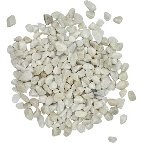 BIG BAG de +/- 1000 Kg Galet de Marbre Blanc Pur Ø 4/8 mm - Livraison PREMIUM (1/4)