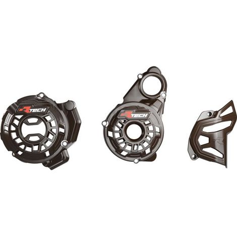 RACETECH (RTECH) 2025/12 COPERCHIO FRIZIONE, ALTERNATORE E PIGNONE DI USCITA (SET) KOVE 800 X PRO / RALLY '24-'25 NERO