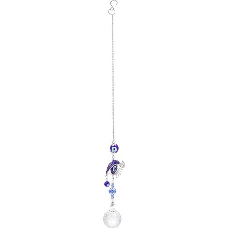 Decorative Evil Blue Eye Charm in Crystal and Alloy for Balcony and Window, Protective Amulet Against the Evil Eye for Family and Friends (1/5)