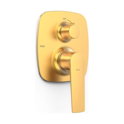 Pièce apparente pour boîtier encastré Rapid‑box 2 voies Loft Or Mat 24K - TRES 22228101OM