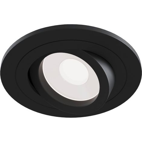 Faretto da incasso Downlight in Alluminio Atom Nero (1/4)