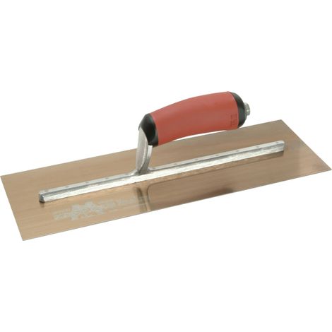 Marshalltown MXS73GSD Gold Finishing Trowel with DuraSoft® Handle – 14 x 4.75 inches