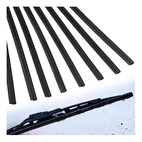 QWORK 8 Pièces caoutchouc essuie glace, 800 mm caoutchouc d'essuie-glace universel, remplacement d'essuie-glace (1/5)