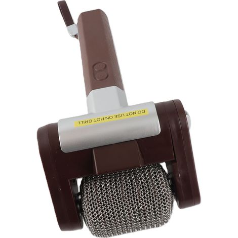 Rotierende Grillbürste, kabellos und wiederaufladbar, mit 350 U/min, Edelstahlwalze und LED-Licht, elektrischer Grillreiniger, braun (1/5)