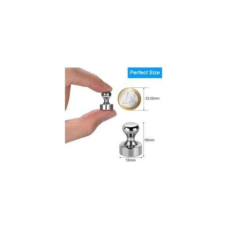Lot de 24 aimants puissants 12x16mm – Acier inoxydable – Capacité jusqu'à 20 feuilles A4 – Boîte de rangement incluse - 24PCS (1/4)