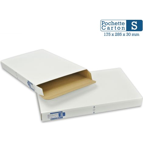 Lot de 500 Boîtes Pochettes Carton S - hauteur 3cm - format 175x285 mm