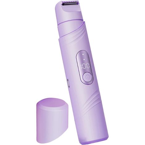 Rasoio elettrico per donna per una bellezza liscia, doppia testina lavabile con display digitale LCD, rasoio ricaricabile per tagliacapelli, braccio, zona bikini privata e personale (1/5)