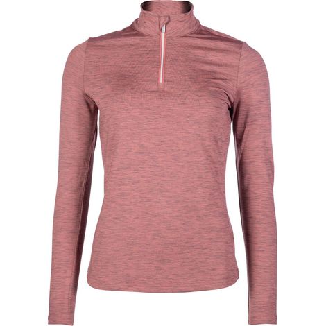 XL, Rosa Ruggine 3020: Maglietta da donna per equitazione modello Rosewood Melange a maniche lunghe