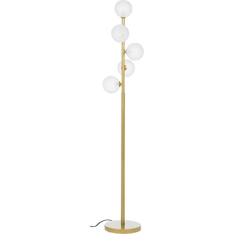 Piantana "Balls" 5 luci oro in acciaio e vetro h 156 cm (1/4)