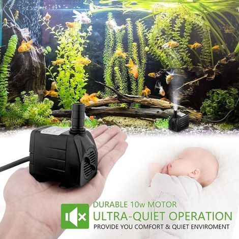 2000 l/h 35 W ultraleise Tauchpumpe mit 2 Düsen, Aquarium-, Springbrunnen- und Teichpumpe, 48 Stunden feuerbeständig (1/5)