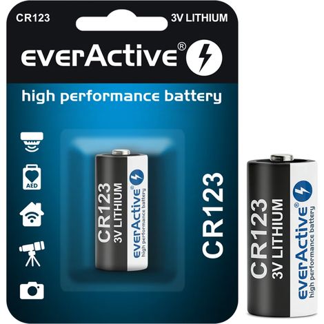 Batteria al litio everActive CR123 3V per fotocamera, 1 pz. 1500mAh (1/4)