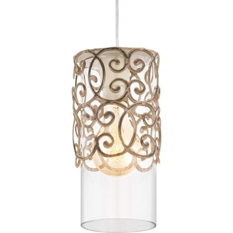 Eglo, Vintage 49201. Lampada A Sospensione, glühlampe, acciaio, marrone (1/5)