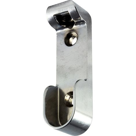 Supporti zama per tubo ovale - cromato - 2 pz.
