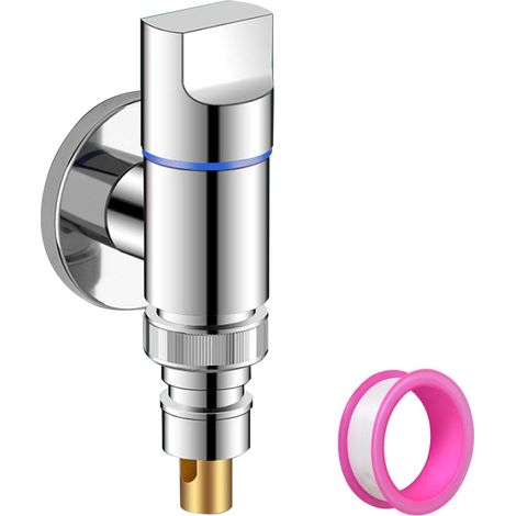 Brass Washing Machine Faucet with Water Stop Quick Release Washing Machine Faucet Angle Valve G1/2 (1/5)