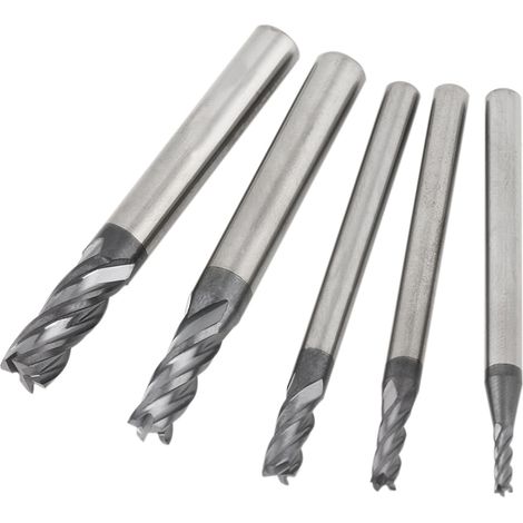 Set aus 5 vierschneidigen Gewindeschneidern aus Wolframkarbid und Zubehör (1/5)