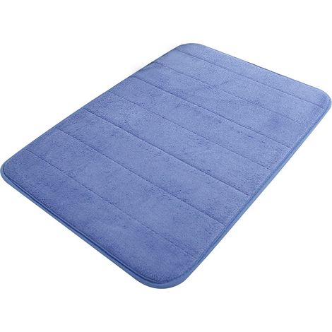 Tapis De Bain - Mousse Mémoire - Microfibre Absorbante - Antidérapant - 40 x 60 cm - Pour Salle De Bain Chambre Et Sol (1/2)