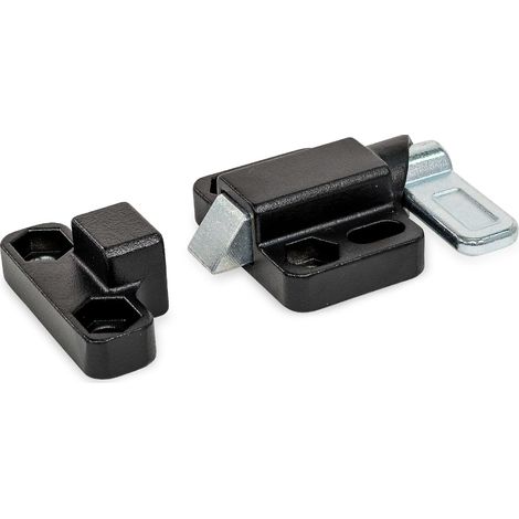Verrou à ressort, noir, boulon : 13 mm oblique de démarrage supérieur (1/5)