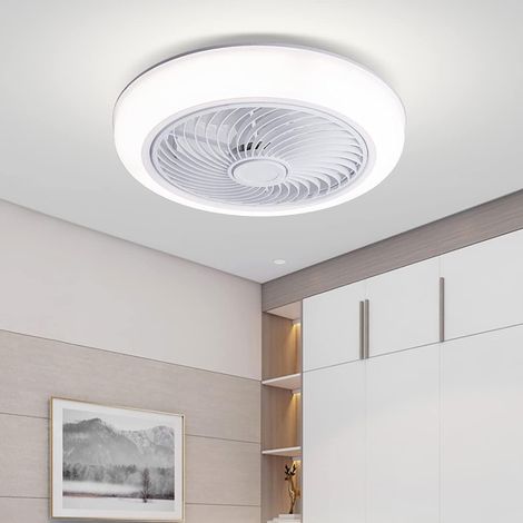 Ventilateurs de Plafond Avecpes(Blanc),Ventilateurs de Plafond Avec Éclairage Ventilateurs Silencieux Pour Chambre À Coucher 6 Vitesses Avec Télécommande Et Temporisateur Ventilateur de Plafond Avec L (1/5)