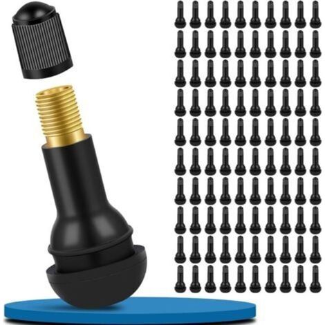 Valves pneumatiques universelles TR413 pour jantes sans chambre — 100 pièces en caoutchouc, diamètre 11,3 mm, pression max 4,5 bars (1/5)