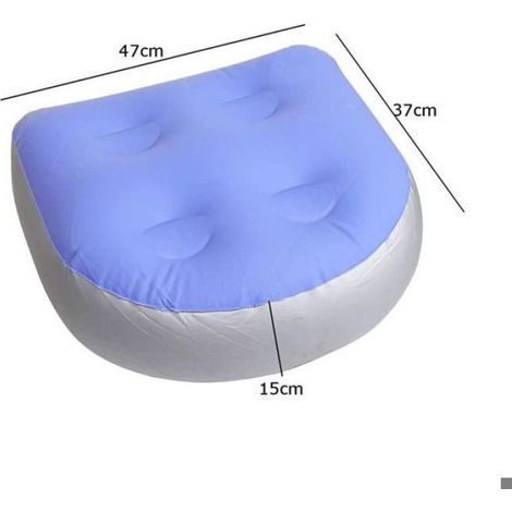 Coussin Gonflable Spa - 4 Ventouses - 47x37x15 cm - Pour Piscine Et Jacuzzi - Lot De 2 (1/5)