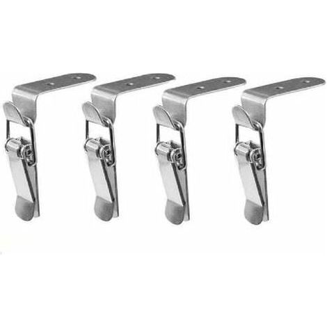 4Pièces Fermeture à bascule,Fermeture a Levier Fermeture à Ressort Loquet Bascule en Acier Inoxydable Pour Coffre à Outils,Levier de verrouillage,Tiroir,boîte à outils, placard, armoire, boîte (4PCS) (1/4)