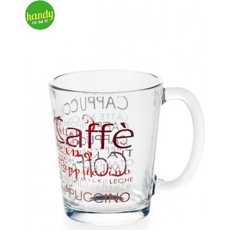 Mug Memo H&H in Vetro Decorato 310 cc
