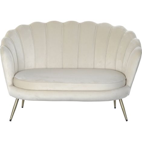 Sofa Poliester Metal 130X77X83 Crema (1/4)