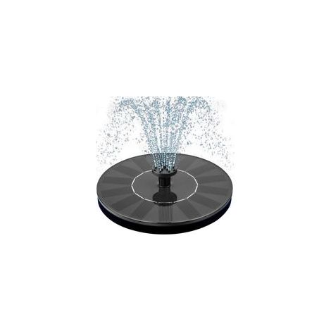 13 cm de diamètre - circulaire Fontaine solaire, piscine extérieure, lumières flottantes colorées, abreuvoir à oiseaux pour cour, pompe décorative, fontaine de jardin