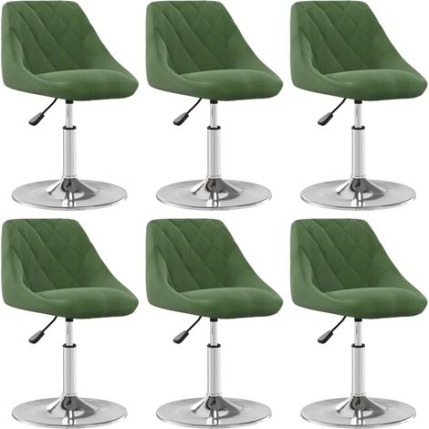 Chaises pivotantes à manger lot de 6-Chaises de Salle à Manger-Chaise de cuisine Vert foncé Velours 120967 (1/5)