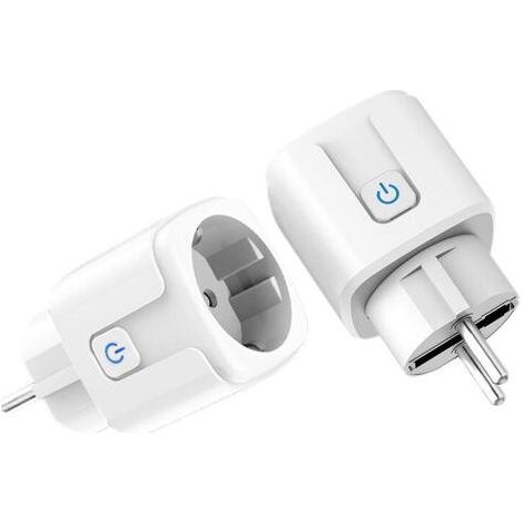 prise connectée wifi tuya 20a avec mesure de consommation commande vocale ai et télécommande par smartphone fiche européenne (1/3)