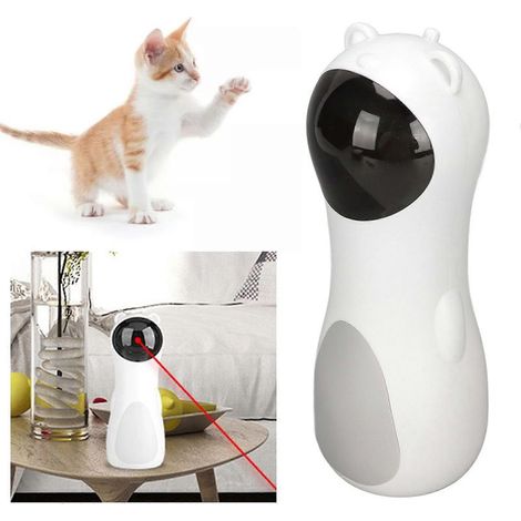 Jouet laser interactif pour chat avec fonction de minuterie automatique, double alimentation et angles réglables, idéal pour l'intérieur. Convient aux chats d'intérieur. (1/5)