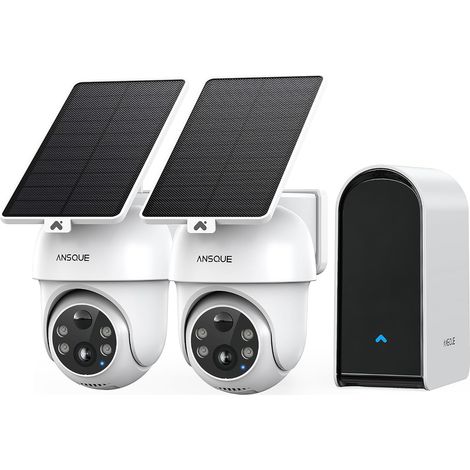 Camera Surveillance WiFi Exterieure sans Fil Solaire à Batterie, PTZ 360°, Suivi Automatique, Vision Nocturne en Couleur, Alarme Lumière/Son (1/5)