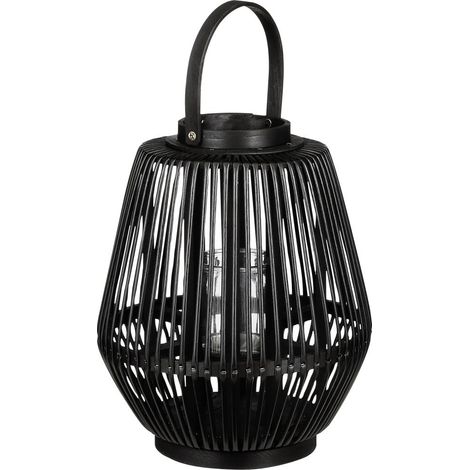 Mica Windlicht Havard schwarz aus Polyester Ø 31 x 37 cm Laterne (1/3)