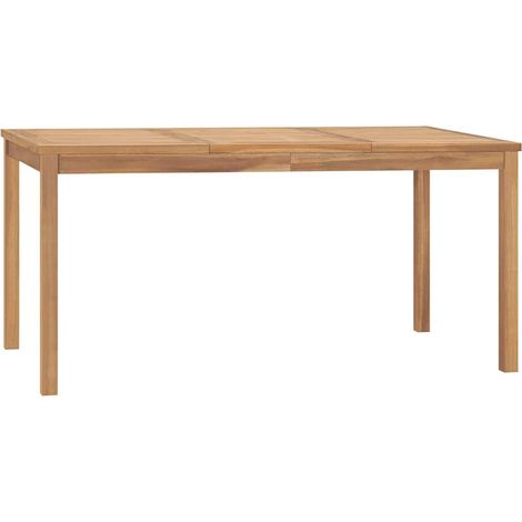vidaXL Table à dîner de jardin 160x80x77 cm Bois de teck solide (1/5)
