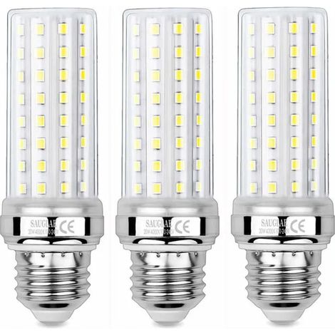 3 Pièces Ampoules de Maïs LED 20W, Équivalent 150W Ampoule Incandescente, 2300LM, 4000K Blanc Neutre,Ampoules à E27 Vis (1/5)