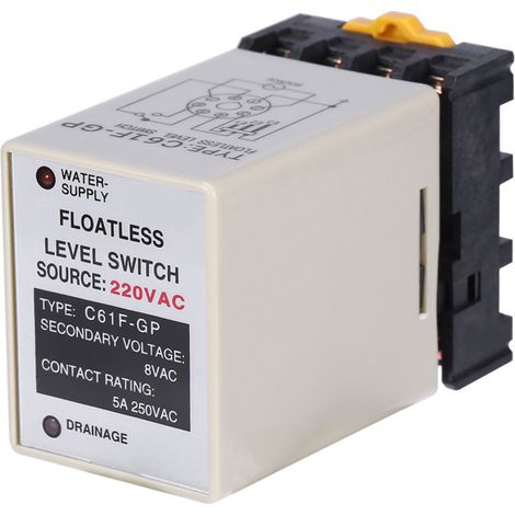 Contrôleur de niveau de liquide sans flotteur C61F-GP AC220V 50/60HZ avec socle (1/5)