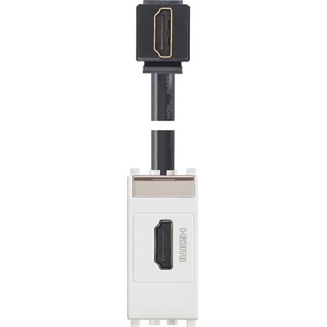 VIMAR - 20346.H.B Presa HDMI 2.1b con cavo a 90° bianco